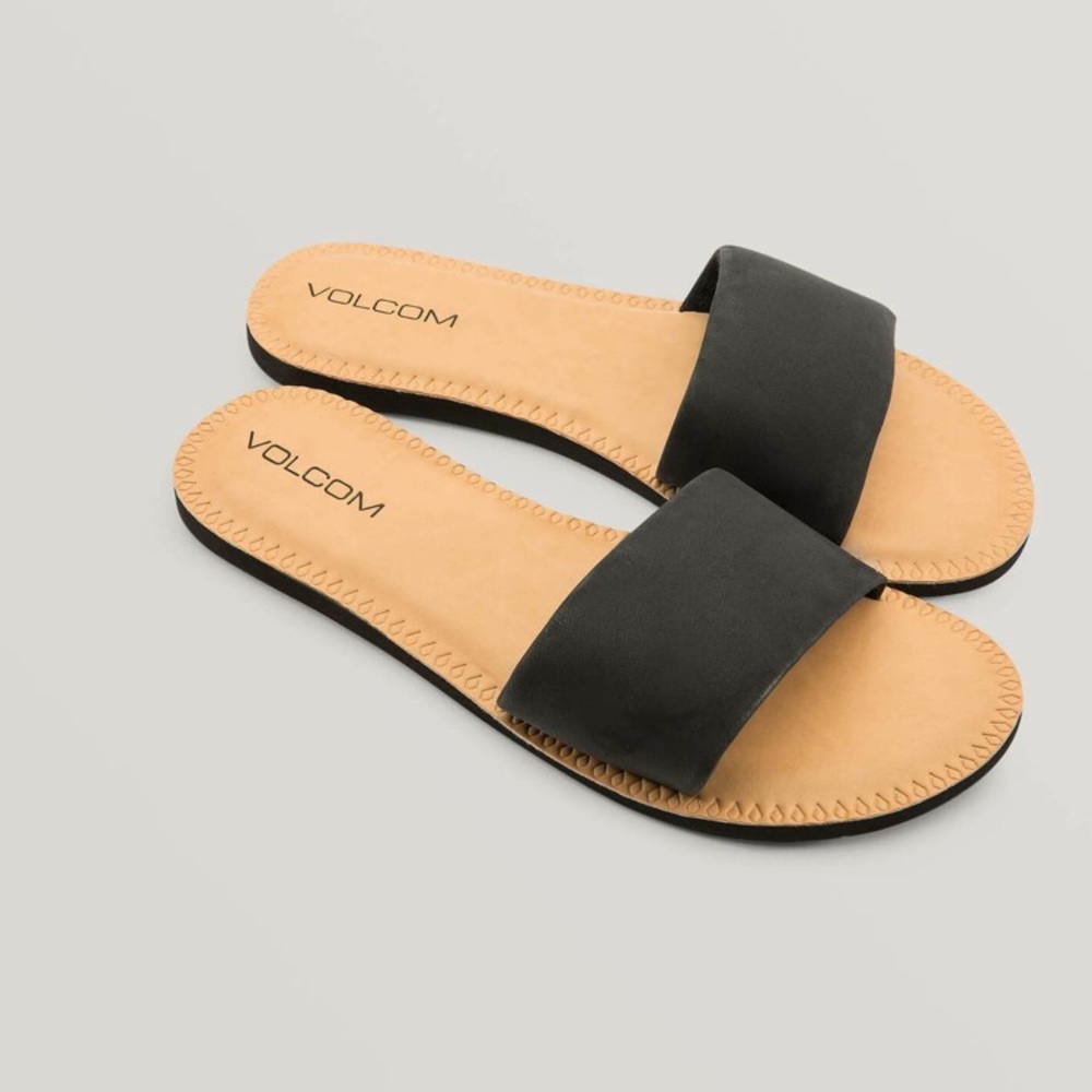 NWOT Volcom Simple Slide Sandals in black